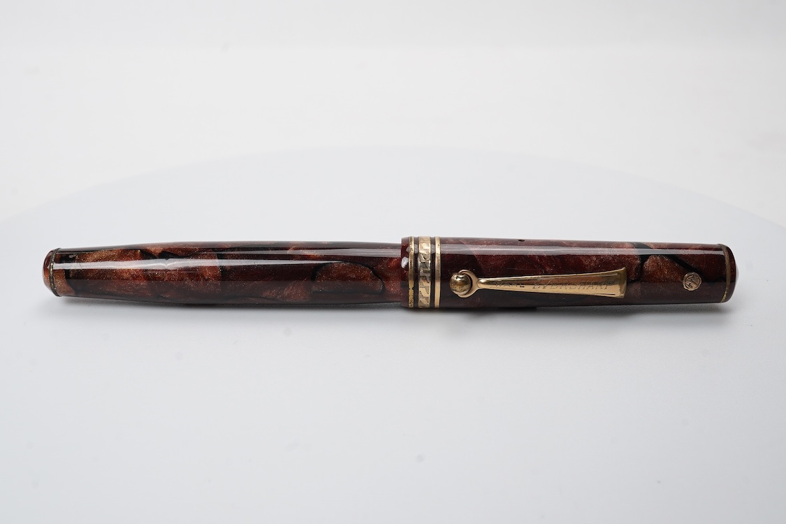 A Wahl Eversharp Doric fountain pen, lever filler with 14ct. gold nib
